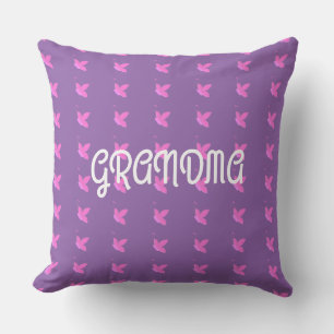 Coussin Mémé Papillons Roses