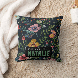 Coussin Mémoire florale personnalisée