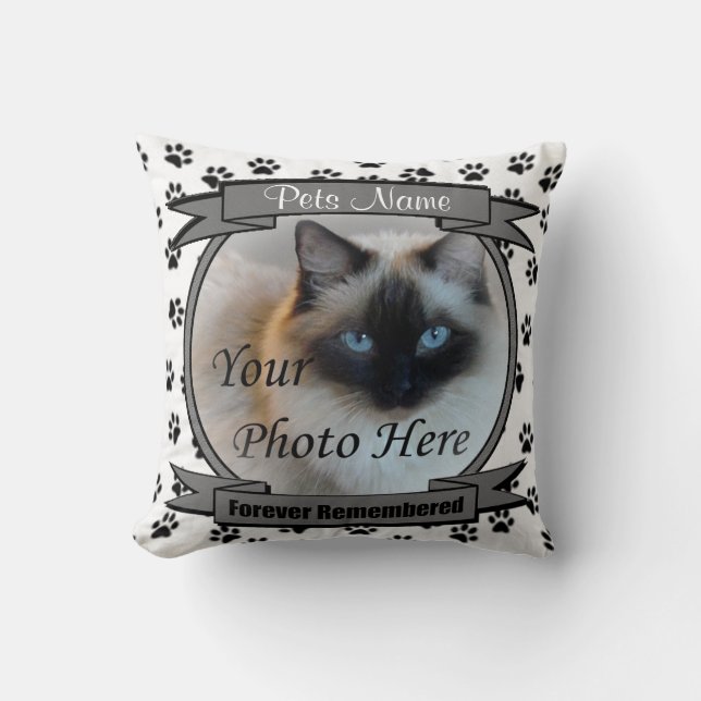 Coussin Mémorial aux animaux de compagnie - Pour toujours  (Recto)