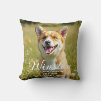 Coussin Mémorial de perte d'animal de compagnie chien