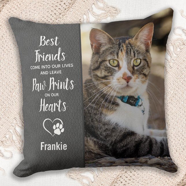 Coussin Mémorial du chat photo personnalisé (Créateur téléchargé)