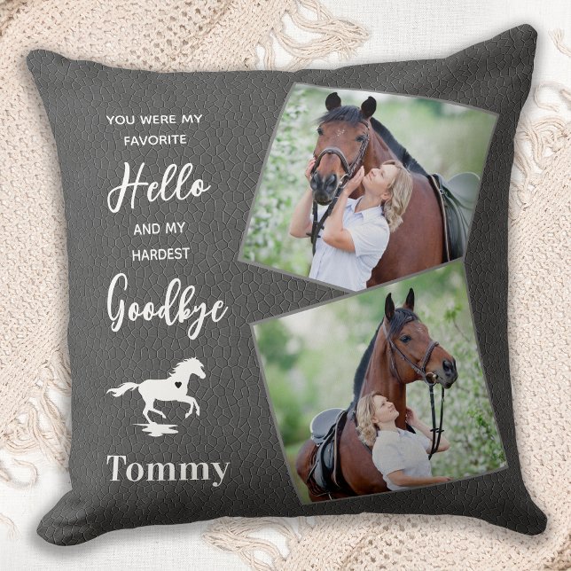 Coussin Mémorial personnalisé du cheval photo (Créateur téléchargé)