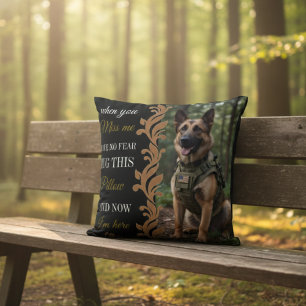 Coussin Mémorial pour Berger Allemand à Serrer