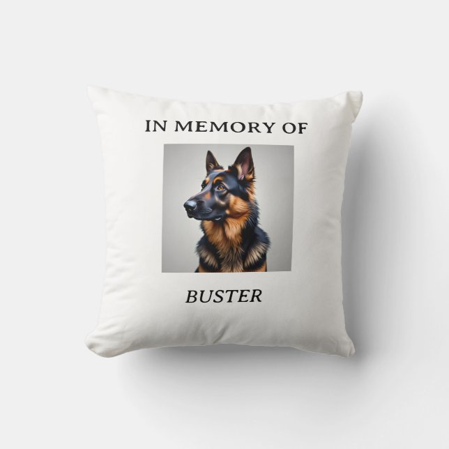 Coussin Memory of Pet Throw Pillow (Recto)