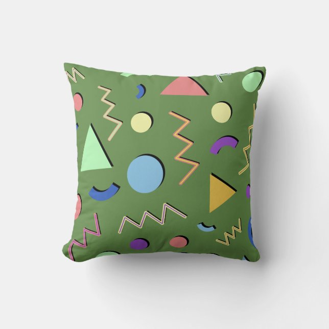 Coussin Memphis #92 Moss Green (Recto)