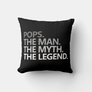 Coussin Mens POPS L'HOMME LE MYTHE LA LÉGENDE Fête des pèr