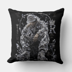 Coussin Mentalité de roi Diamant Streetwear Esthétique