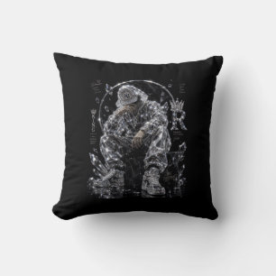 Coussin Mentalité de roi Diamant Streetwear Esthétique