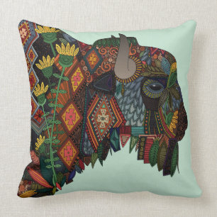 Coussin menthe de bison