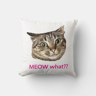 Coussin MEOW quoi ? Lancer l'oreiller