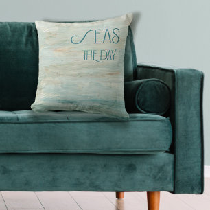 Coussin Mer minimaliste moderne en journée Bois rustique
