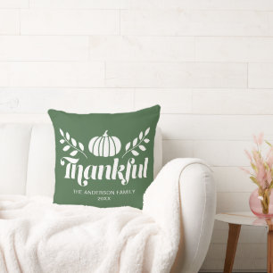 Coussin Merci Citrouille personnalisé Nom de remerciement