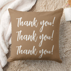 Coussin Merci de nom personnalisé ! Attitude de gratitude