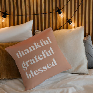 Coussin Merci gracieux béni   Thanksgiving