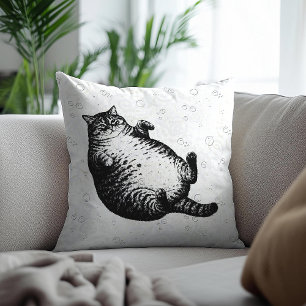 Coussin Mère de chat, je ne suis que peau et os pour l'ama