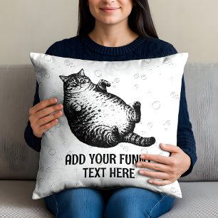 Coussin Mère de chat, je ne suis que peau et os pour l'ama