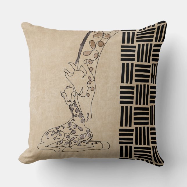 Coussin Mère et bébé Giraffe Design moderne (Recto)