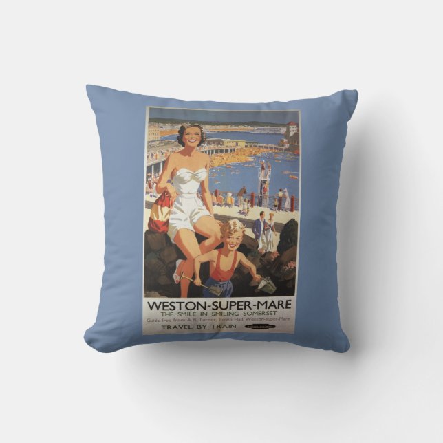 Coussin Mère et fils sur l'affiche de chemin de fer de (Recto)