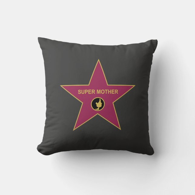 Coussin Mère superbe - étoile de mère de Hollywood (Recto)