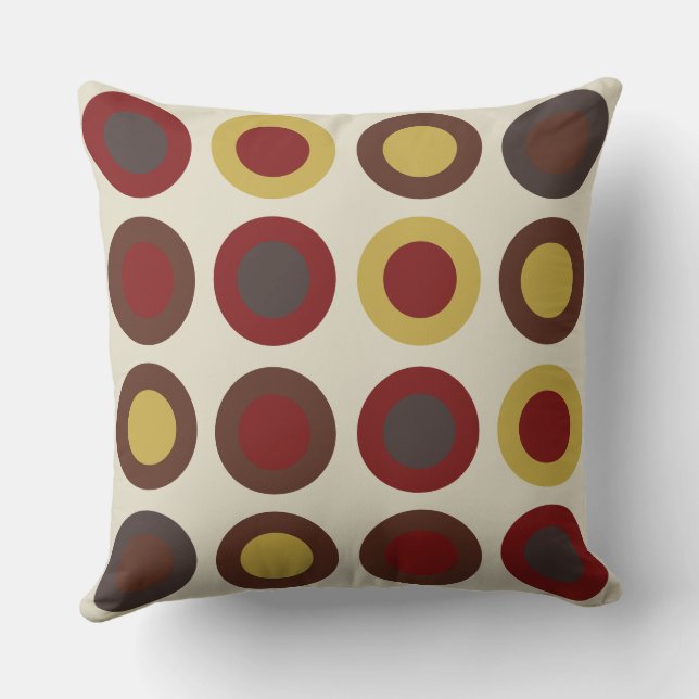 Coussin Merlot Gold Bois et cercles de chêne (Verso)