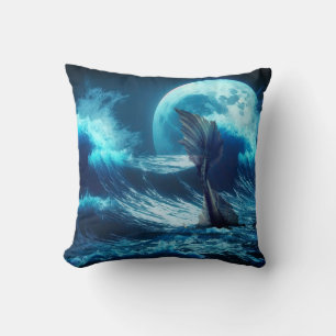 Coussin Mermaid Jetez l'oreiller avec e.e. cummings Poème