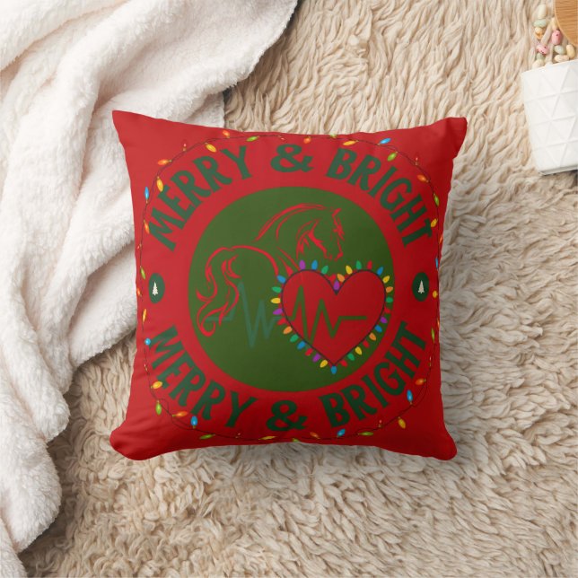 Coussin Merry & Bright Throw Pillow (Couverture)
