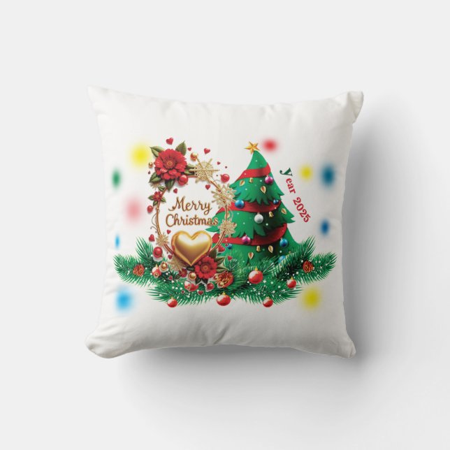Coussin Merry Christmas 2025 Pillow (Recto)