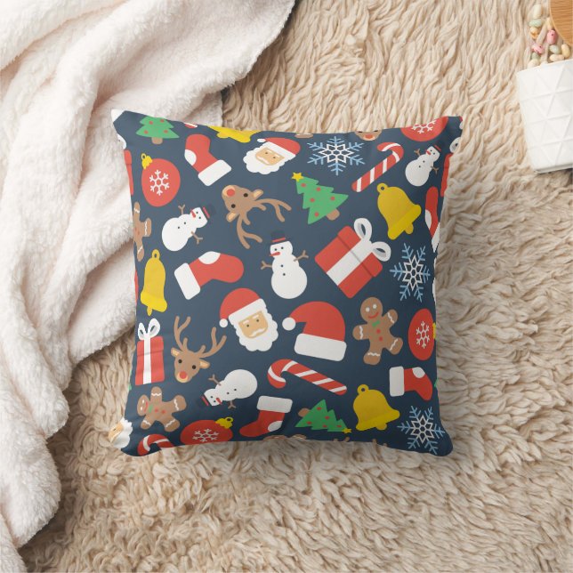 Coussin Merry Christmas family Gathering Set on Warm (Couverture)
