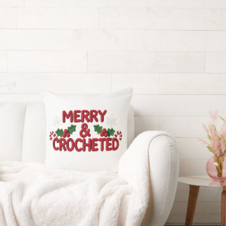 Coussin Merry & Crocheted Crochet Christmas