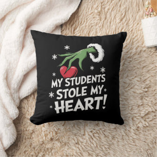 Coussin Mes étudiants me volent le coeur Noël Enseignant