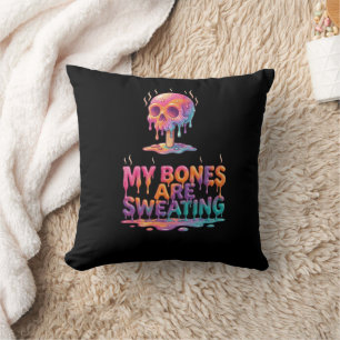 Coussin Mes os transpirent – Crâne de glace fondue
