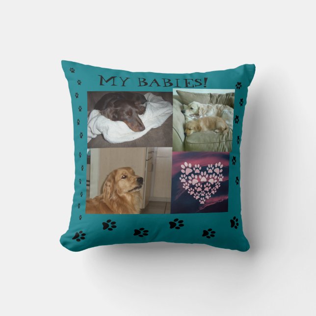 Coussin Mes Précieux bébés (Recto)