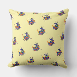 Coussin Mésange Mésange Enfants Jaune Pâle