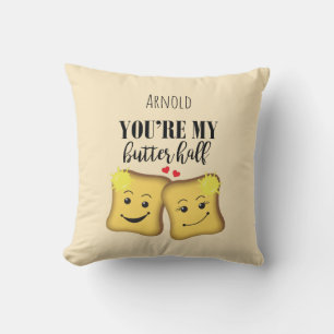 Coussin Message Je t'aime Tu es ma meilleure moitié Amuseu