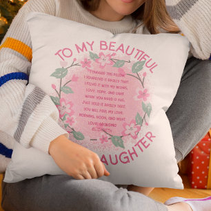 Coussin Message Personnalisé Rose À Mon Grand-Fille