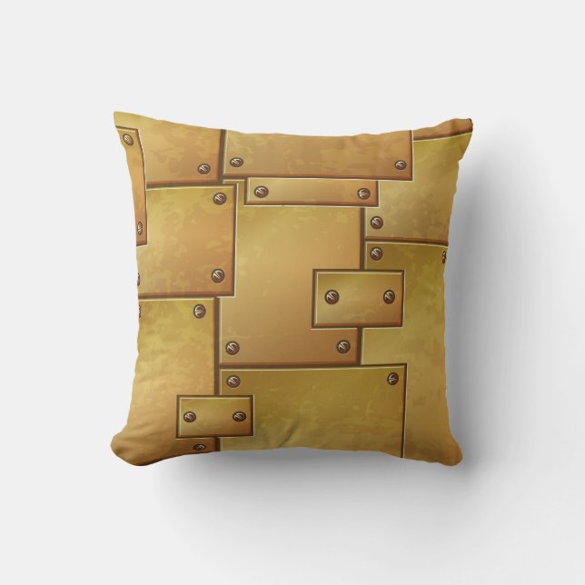 Coussin Métal doré rustique (Recto)