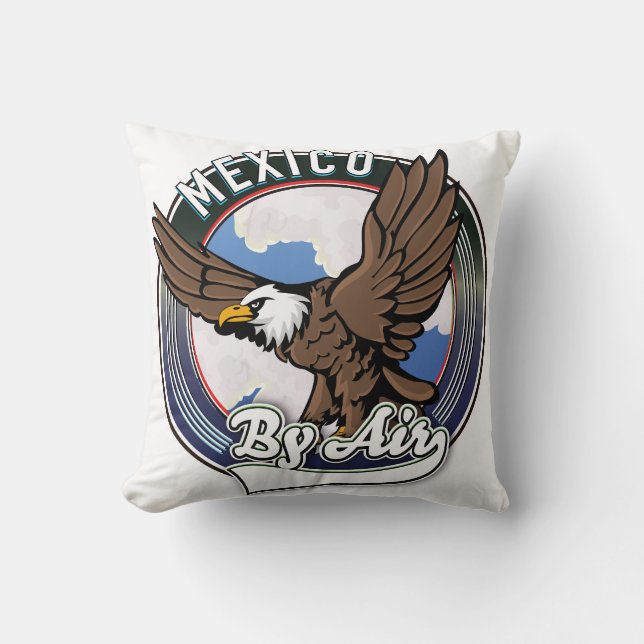 Coussin Mexique par patch de voyage aérien. (Recto)
