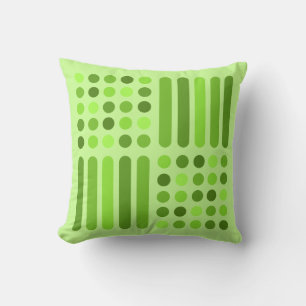 Coussin Mi-siècle Cercles modernes Lignes Chartreuse