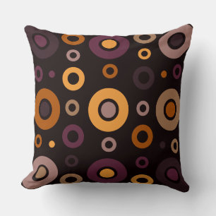 Coussin Mi-siècle moderne automne géométrique