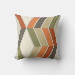 Coussin Mi-Siècle Moderne Diagonal Grandes Vert Orange