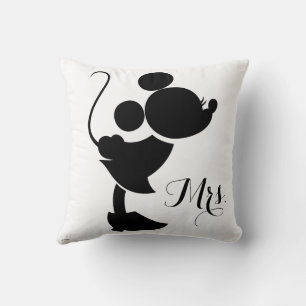 Coussin Mickey et Minnie Mariage   Silhouette