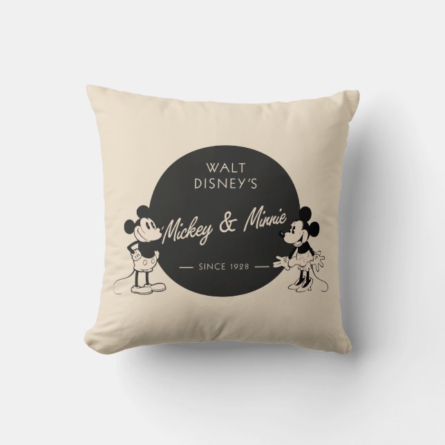 Coussin Mickey et Minnie vintages (Recto)
