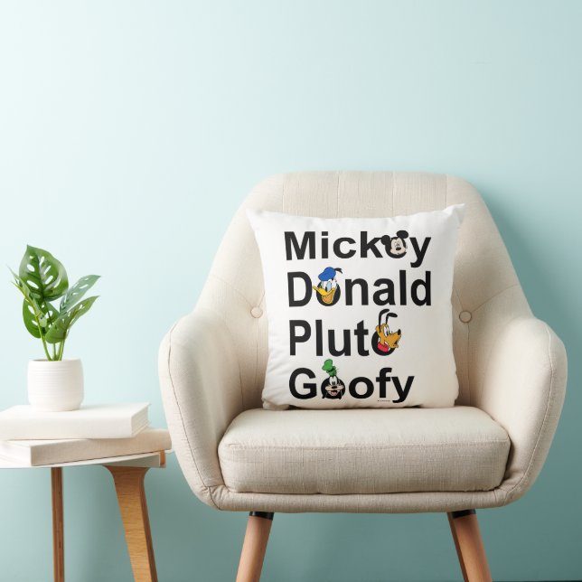 Coussin Mickey & Friends | Mickey Donald Pluto Dingo (Chaise)