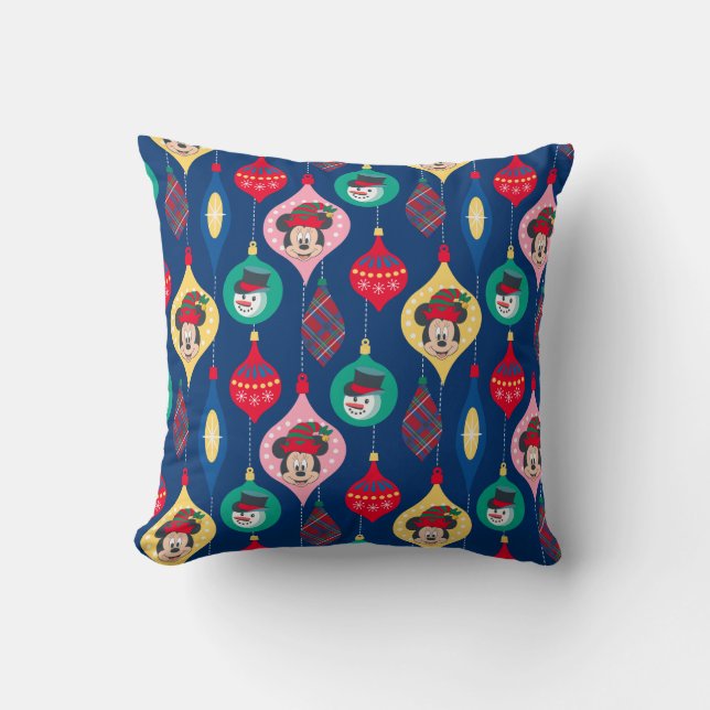 Coussin Mickey & Friends | Motif de l'ornement de Noël (Recto)