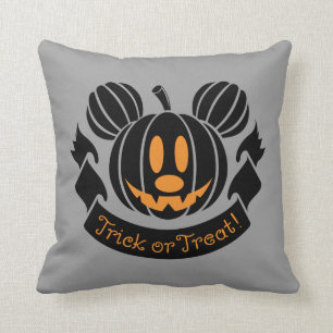 Coussin Mickey Jack-o'-Lantern Tricoter ou traiter