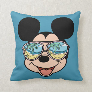 Coussin Mickey Lunettes de soleil tropicales Mickey