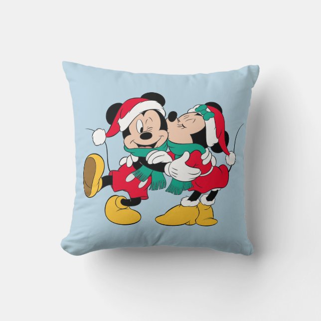 Coussin Mickey & Minnie | Christmas Kisses (Recto)