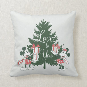 Coussin Mickey & Minnie Joyeux Noël