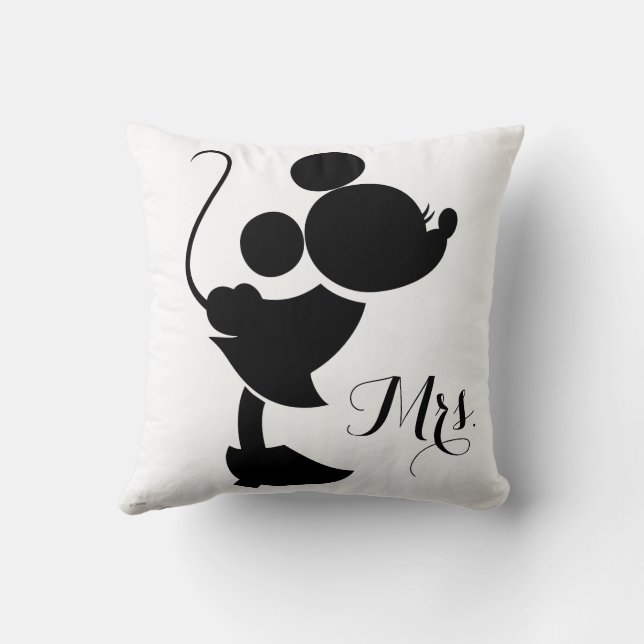 Coussin Mickey & Minnie Mariage | Silhouette (Verso)