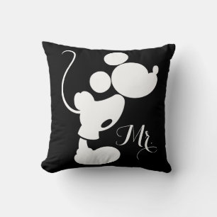 Coussin Mickey & Minnie Mariage Silhouette